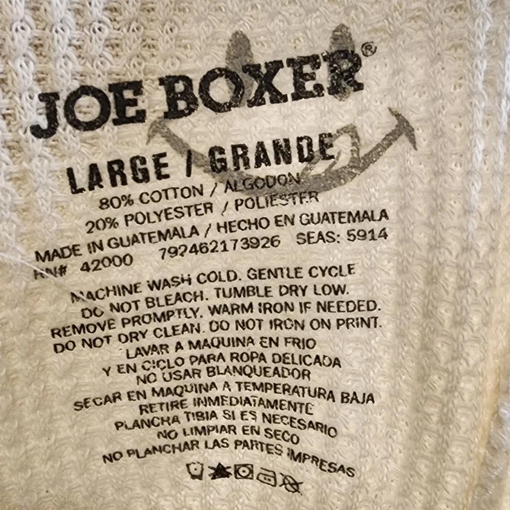Joe Boxer Men's Off White Thermal Pants size L